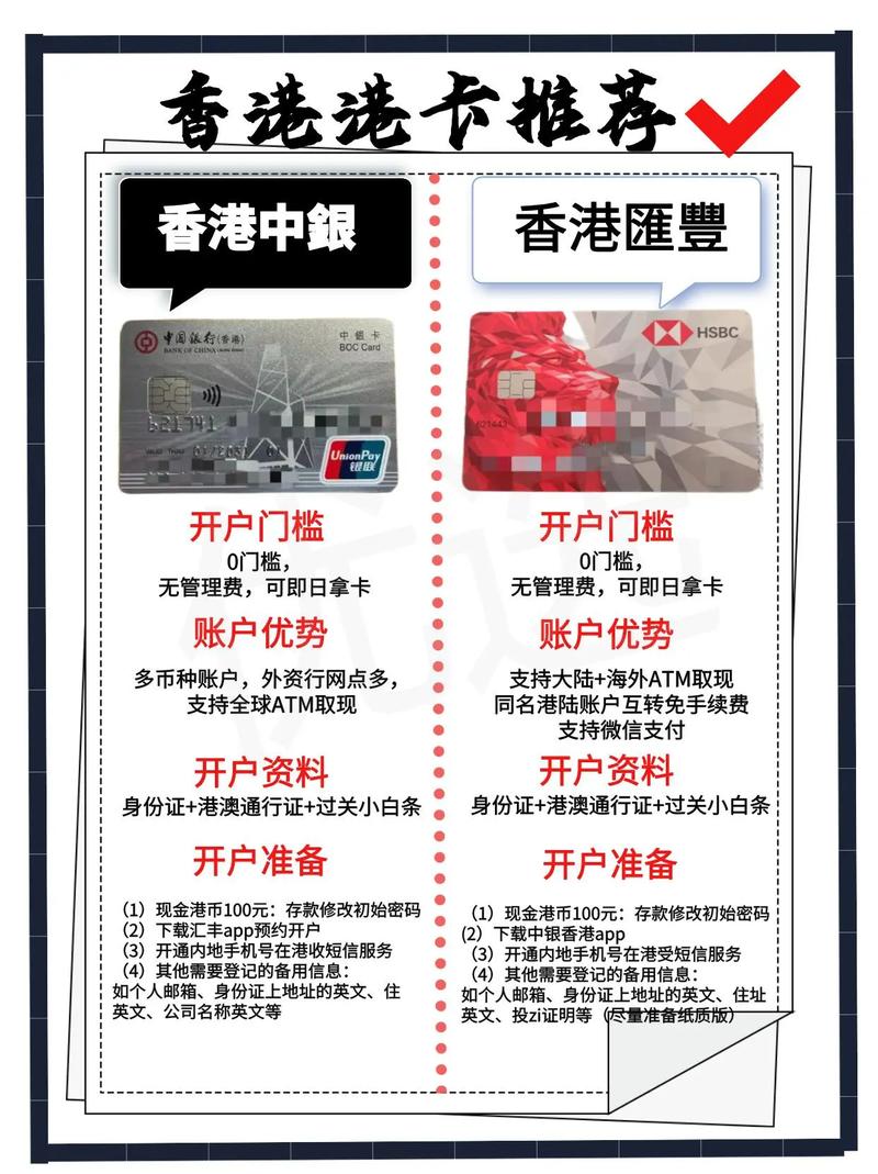 香港 开户 银行_中银香港与汇丰银行对比_香港银行卡优势